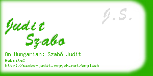 judit szabo business card